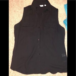 New York & Co Black Sleeveless Large